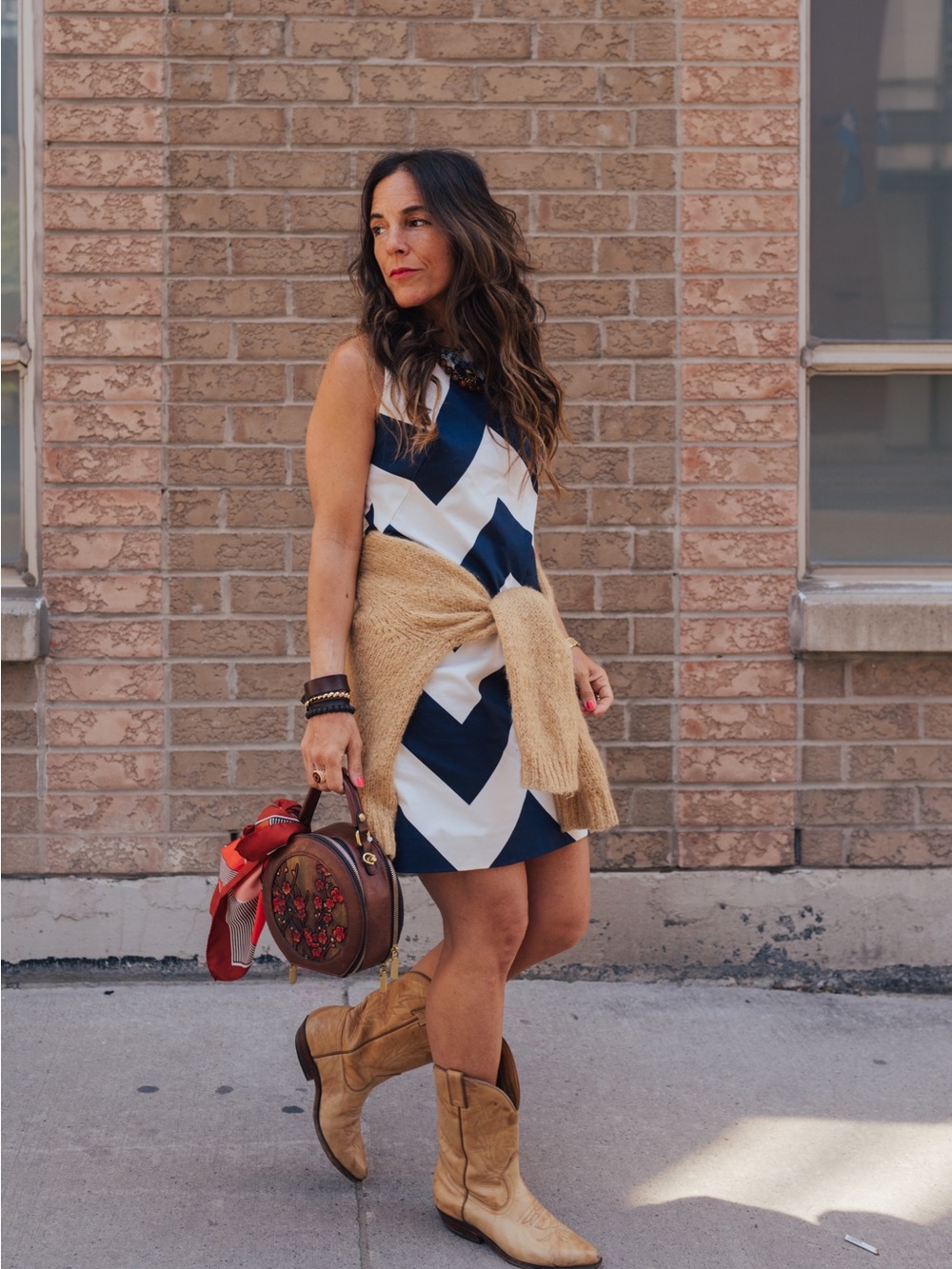 Milly Chevron Shift Dress